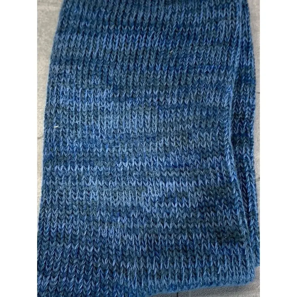 Sun + Stone Men's Blue Marled Knit Crew Single Sock SZ 10-13